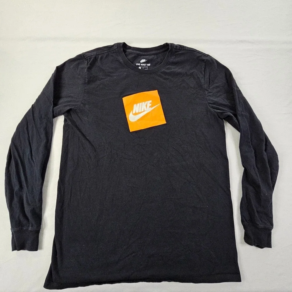 Nike Logo Black Short Sleeve Athletic Cut T-Shirt Men's L